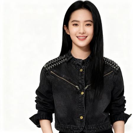 FA49072# 欧洲咱镶钻立领时尚优雅独特气质短款牛仔上衣外套 服裝批發女裝批發服飾貨源