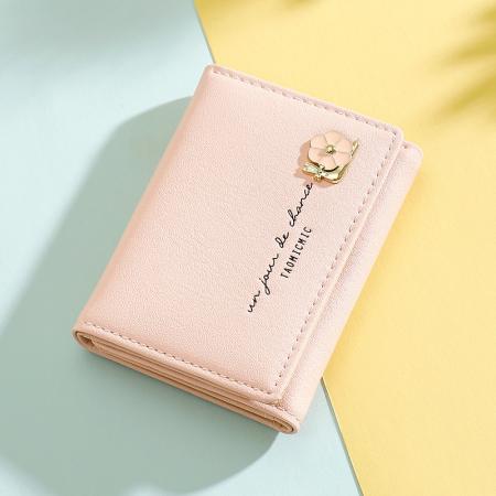 TJ2102# 2025新款日韩小清新三折短款钱包女简约女生潮小巧超薄学生零钱夹