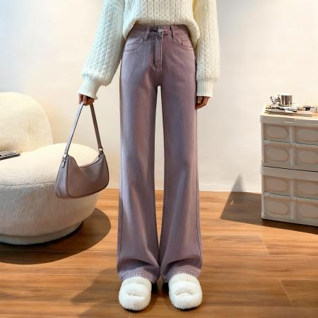 FA49091# 高品质150小矮个子甜酷牛仔裤女美式直筒裤xs显高九分穿搭配 服裝批發女裝批發服飾貨源