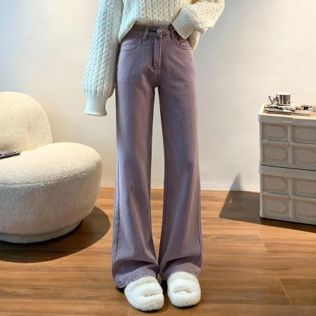 FA49091# 高品质150小矮个子甜酷牛仔裤女美式直筒裤xs显高九分穿搭配 服裝批發女裝批發服飾貨源