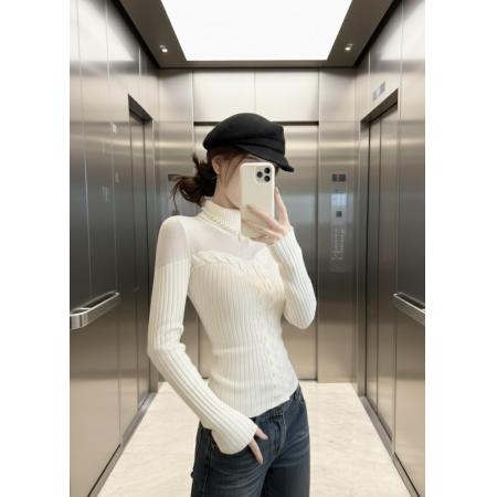 FA49161# 秋冬收腰显瘦镂空麻花套头毛衣女内搭打底针织衫 服裝批發女裝批發服飾貨源