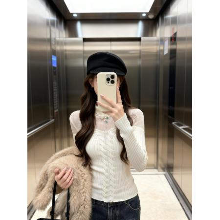 FA49161# 秋冬收腰显瘦镂空麻花套头毛衣女内搭打底针织衫 服裝批發女裝批發服飾貨源