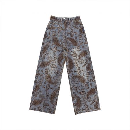 FA49182# 冬季复古时尚休闲裤雪尼尔女高腰显瘦阔腿裤拖地裤直筒 服裝批發女裝批發服飾貨源