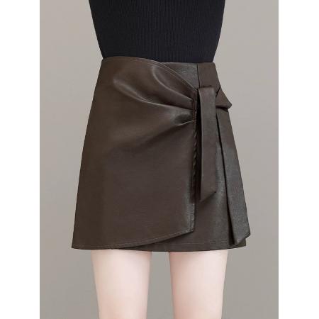 FA49201# 皮裙半身裙女秋冬新款高腰显瘦包臀裙时尚小个子a字一步短裙 服裝批發女裝批發服飾貨源