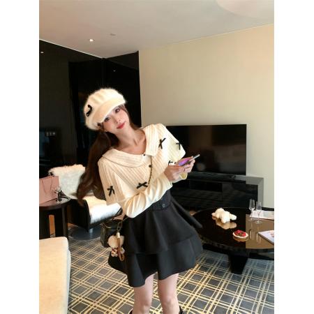 FA49270# 胖m时尚套装秋冬慵懒风短裙款休闲千金风秋季 服裝批發女裝批發服飾貨源