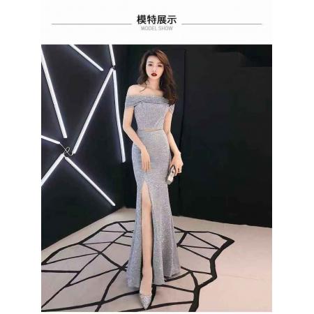 FA49323# 晚礼服女款宴会高贵优雅显瘦主持长款鱼尾裙气质名媛性感