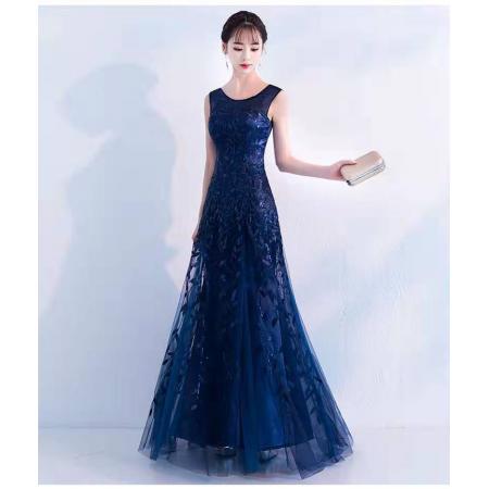 敬酒服新娘秋季结婚新款回门礼服长款派对连衣裙晚礼服女显瘦