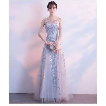 敬酒服新娘秋季结婚新款回门礼服长款派对连衣裙晚礼服女显瘦