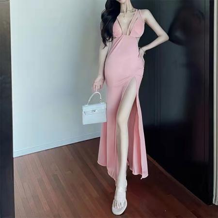 新款性感修身显瘦工作服时尚低胸晚礼服妖娆连衣裙