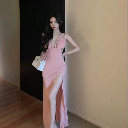 新款性感修身显瘦工作服时尚低胸晚礼服妖娆连衣裙