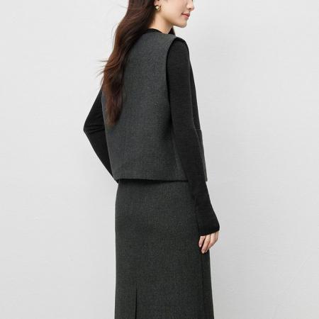 FA49411# 秋冬新款烫银闪片马夹上衣女百搭宽松背心无袖开衫马甲外套女 服裝批發女裝批發服飾貨源