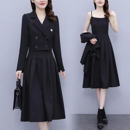 胖mm大码女装连衣裙秋季新款遮...