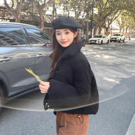 FA49484# ins羽绒棉服灯芯绒外套冬季新款短款小个子加厚学生面包服女 服裝批發女裝批發服飾貨源