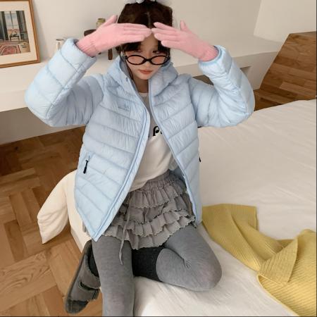 FA49488# 大码棉服女冬季新款轻薄连帽小棉袄韩版宽松时尚保暖棉衣外套 服裝批發女裝批發服飾貨源