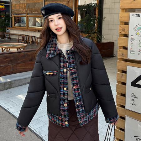 设计感大码收腰羽绒服女中长款新款冬装韩版加厚棉服外套 服裝批發女裝批發服飾貨源