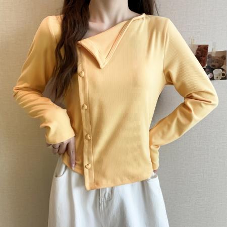 FA49534# 大码长袖加厚保暖收腰T恤时尚显瘦百搭减龄遮肉打底衫女