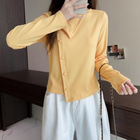 FA49534# 大码长袖加厚保暖收腰T恤时尚显瘦百搭减龄遮肉打底衫女