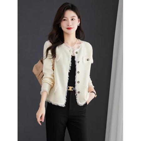 FA49541# 小香风针织开衫女秋冬新款毛衣外套高级感上衣短款爆款外搭