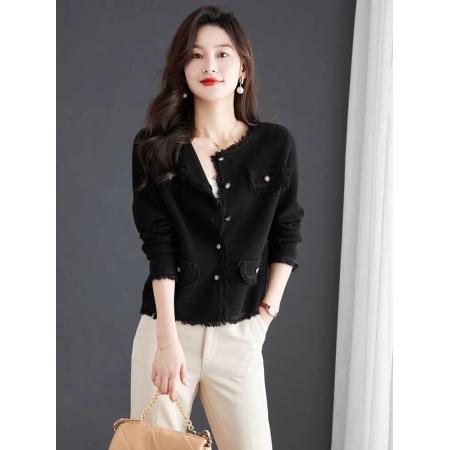 FA49541# 小香风针织开衫女秋冬新款毛衣外套高级感上衣短款爆款外搭