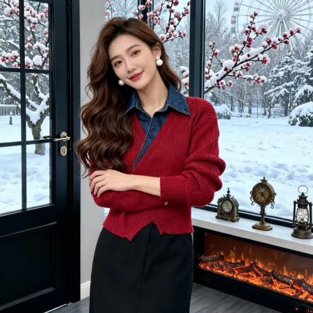 FA49553# 毛衣女秋冬新...