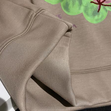 FA49564# 空气层复合真超加绒卫衣女秋冬季新款宽松圆领保暖上衣