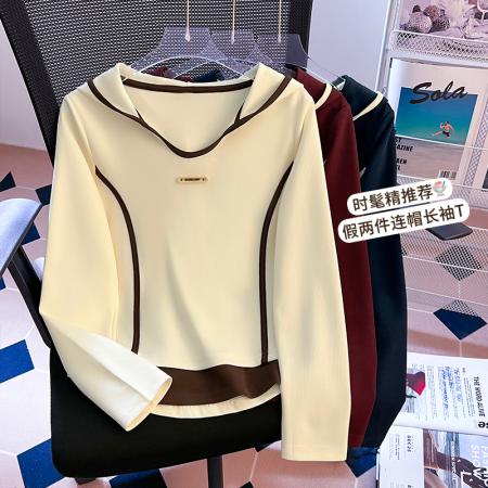 FA49573# 秋冬新款假两...