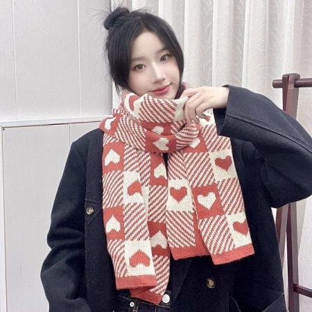 FA49632# 新款围巾女秋冬季纯色针织保暖毛线围脖韩版学生甜美可爱情侣围脖