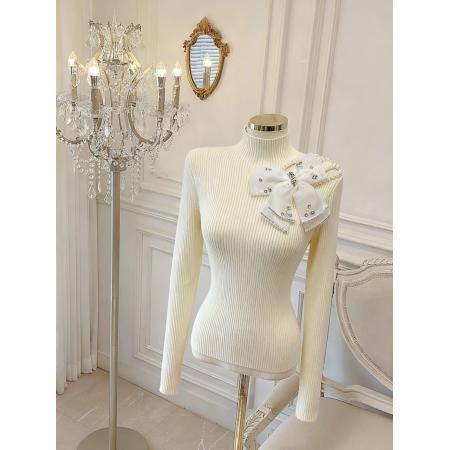 FA49671# 秋冬新款时尚百搭修身长袖打底衫针织毛衣女上衣潮韩