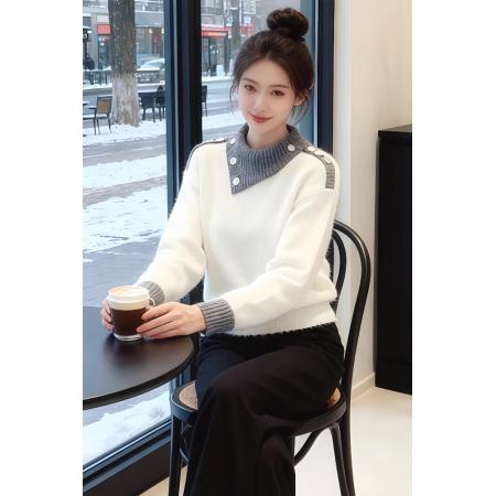 FA49680# 冬装减龄一整套超火小香风独特漂亮韩系针织衫休闲裤两件套潮
