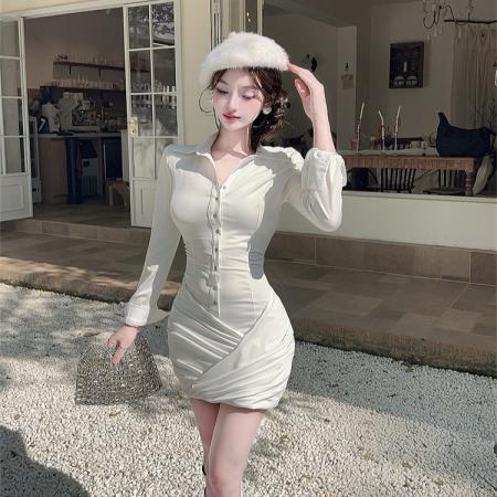 FA49685# 时尚包臀连衣...