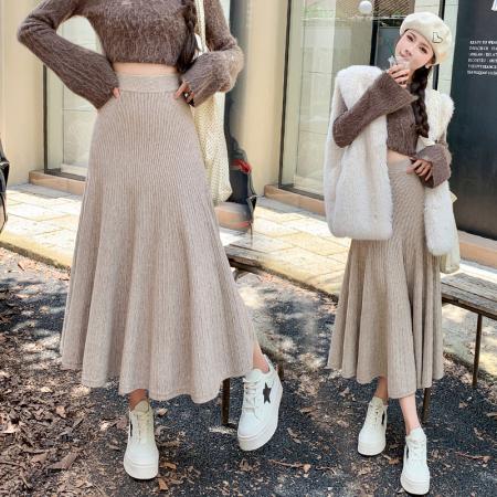 FA49710# 针织半身裙女...