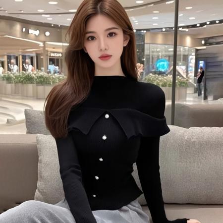 FA49782# 安可拉红立领针织衫女高级感轻熟风气质小众修身毛衣上衣 服裝批發女裝批發服飾貨源