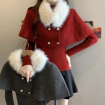 FA49810# 大码秋款毛衣显瘦松弛感宽松针织衫三件套 服裝批發女裝批發服飾貨源