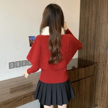 FA49810# 大码秋款毛衣显瘦松弛感宽松针织衫三件套 服裝批發女裝批發服飾貨源