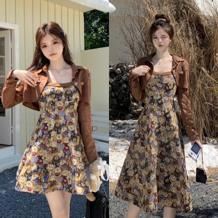 FA49815# 大码女装复古...