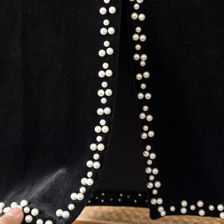 大码秋冬款女装新款高级感丝绒设计感后开叉百搭显瘦半身裙 服裝批發女裝批發服飾貨源