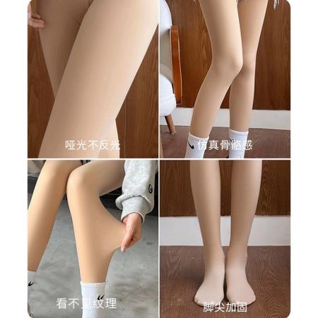 FA49923# 秋冬一体水光高腰收腹花仙子加厚打底裤袜裸肤色 服裝批發女裝批發服飾貨源