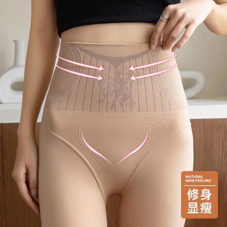 FA49923# 秋冬一体水光高腰收腹花仙子加厚打底裤袜裸肤色 服裝批發女裝批發服飾貨源