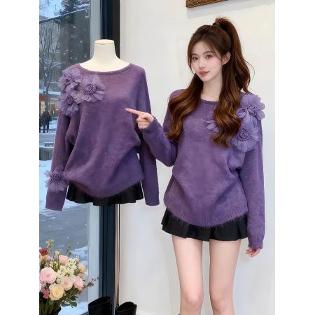 巨好看气质软糯显瘦毛衣女秋冬新款爆款减龄加厚针织衫外穿潮 服裝批發女裝批發服飾貨源