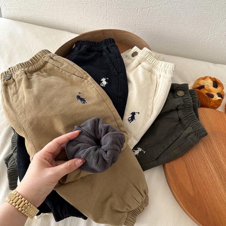 加绒儿童装水洗牛仔裤秋冬新款男...