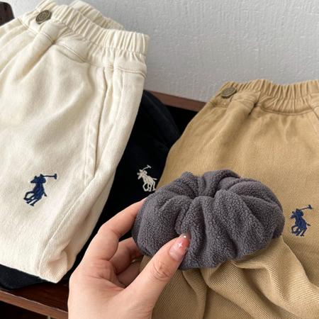 加绒儿童装水洗牛仔裤秋冬新款男女孩潮牌刺绣洋气韩版长裤子 童装批发宝宝服饰批发