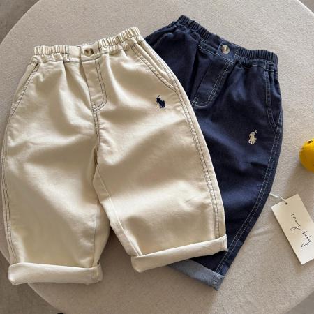 儿童装水洗牛仔裤秋冬新款男女孩潮牌刺绣洋气宽松韩版长裤子 童装批发宝宝服饰批发