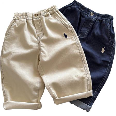 儿童装水洗牛仔裤秋冬新款男女孩潮牌刺绣洋气宽松韩版长裤子 童装批发宝宝服饰批发