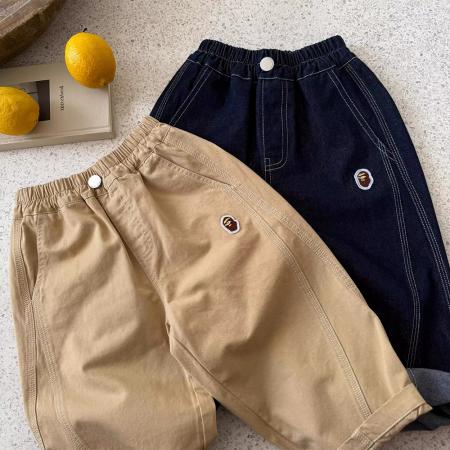 儿童装水洗牛仔裤秋冬新款男女孩潮牌刺绣洋气宽松韩版长裤子 童装批发宝宝服饰批发