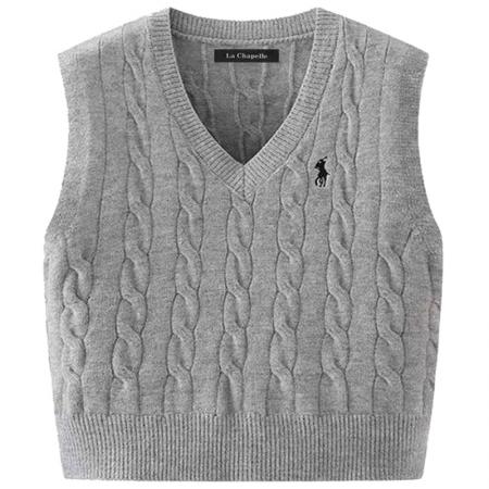 FA49959# 儿童毛线马甲春款男女童潮刺绣V领麻花马夹洋气针织毛衣背心 童装批发宝宝服饰批发