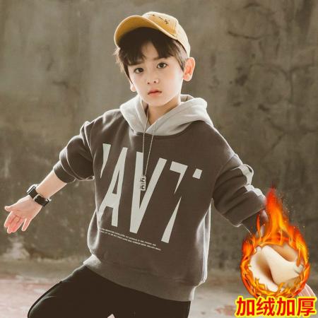 FA49970# 儿童装男童秋装卫衣春秋冬款新款中大童秋季男孩加绒加厚上衣 童装批发宝宝服饰批发