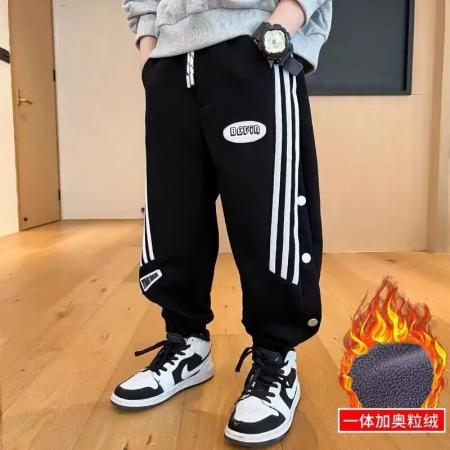 儿童装男童秋冬加绒运动裤新款中大童春秋款男孩秋季裤子卫裤炸街 童装批发宝宝服饰批发