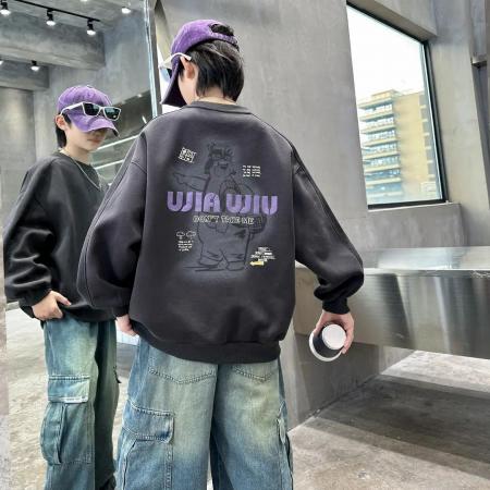 FA49981# 男童秋装卫衣新款大童春秋款休闲长袖儿童秋季宽松上衣帅气潮 童装批发宝宝服饰批发