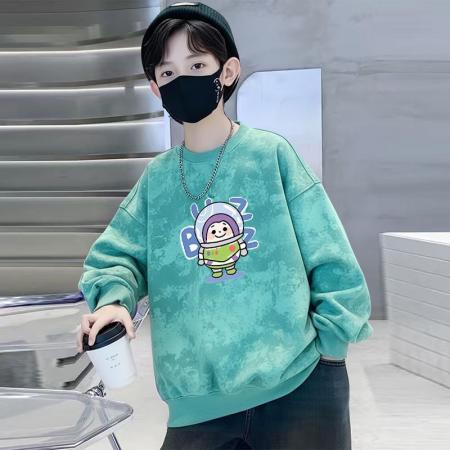 FA49984# 男童帅气加绒卫衣秋冬新款炸街潮春秋装中大童男孩上衣儿童装 童装批发宝宝服饰批发