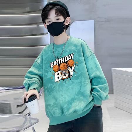 FA49985# 男童帅气加绒卫衣秋冬新款炸街潮春秋装中大童男孩上衣儿童装 童装批发宝宝服饰批发